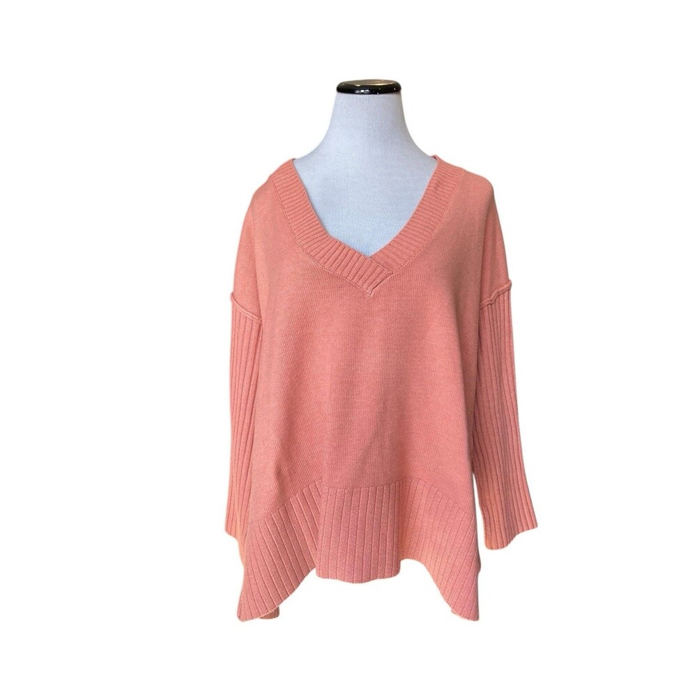 Free people Orion Oversized Tunic Sweater Size‎ XS Rose Slouchy Boho Lagenlook